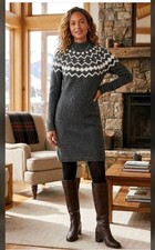 J Crew Long Sleeve Fair Isle Mockneck Sweater Dress Womens S Winter Preppy #3.4