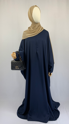 Butterfly Abaya Navy Blue | Flowy Maxi Dress Islamic Muslim Wear | eBay