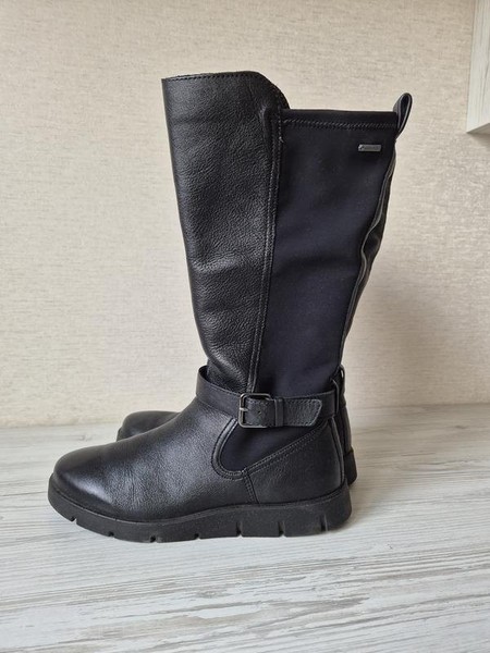 Women Ecco Boots Black Leather 36 #3SML