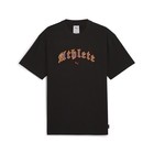 PUMA Graphics Athlete Graphic Crew Neck Short Sleeve T-Shirt Mens Black Casual T