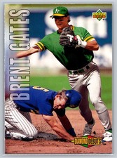 1993 Upper Deck #504 Brent Gates Oakland Athletics Diamond Debuts Baseball