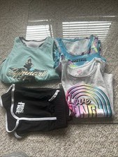 Girls Justice Shirts And Shorts Size 10 Athletic Top Qty 4