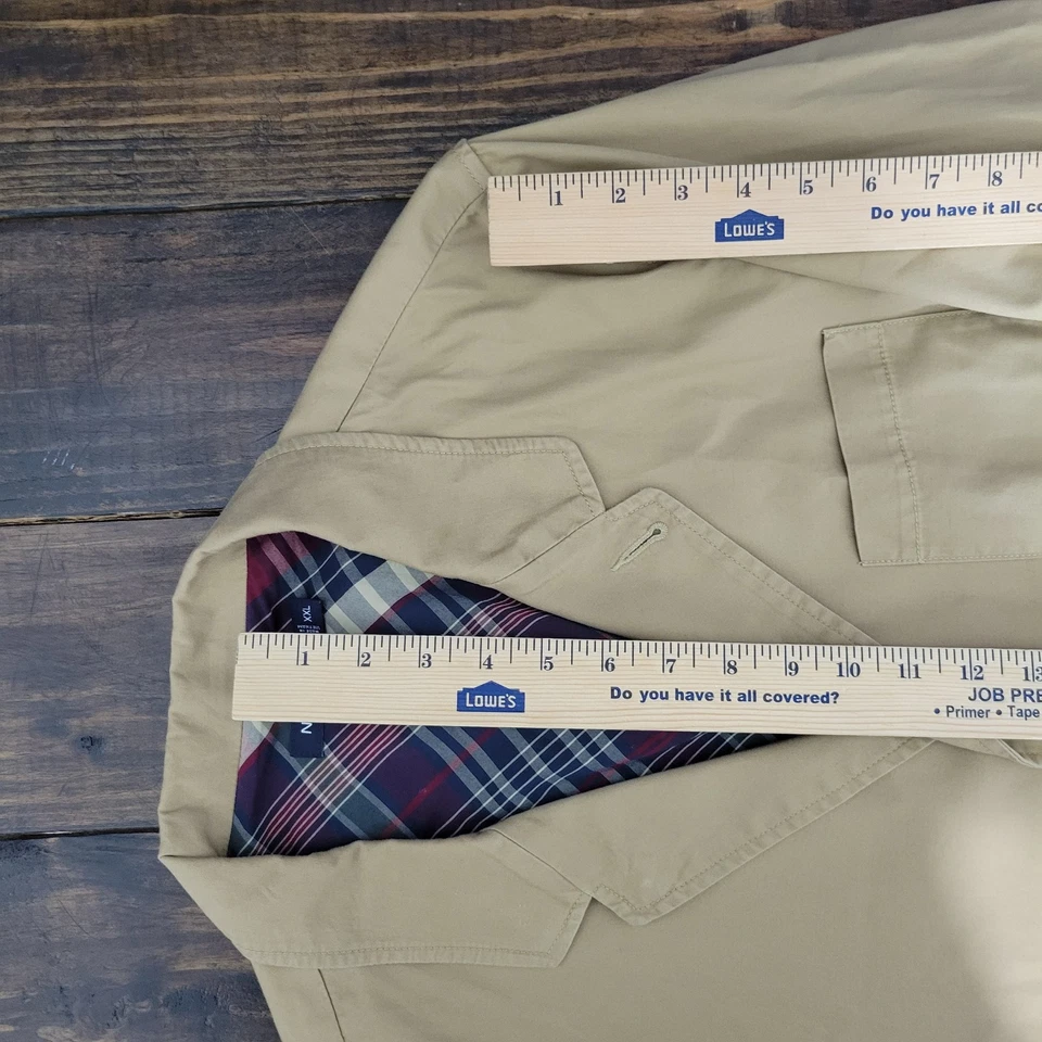 Abrigo Blazer Chaqueta Deportivo Hombre Nautica Tres Botones Caqui Algodón Talla XXL Foto 4 de 4