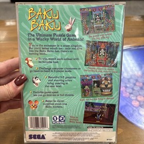 Baku Baku (Sega Saturn, 1996) Complete in Box Registration Card
