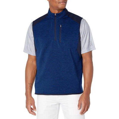 Grand Slam Men s Peacoat Blue 1/2 Zip Pro Knit UPF 50 Golf Vest Size M