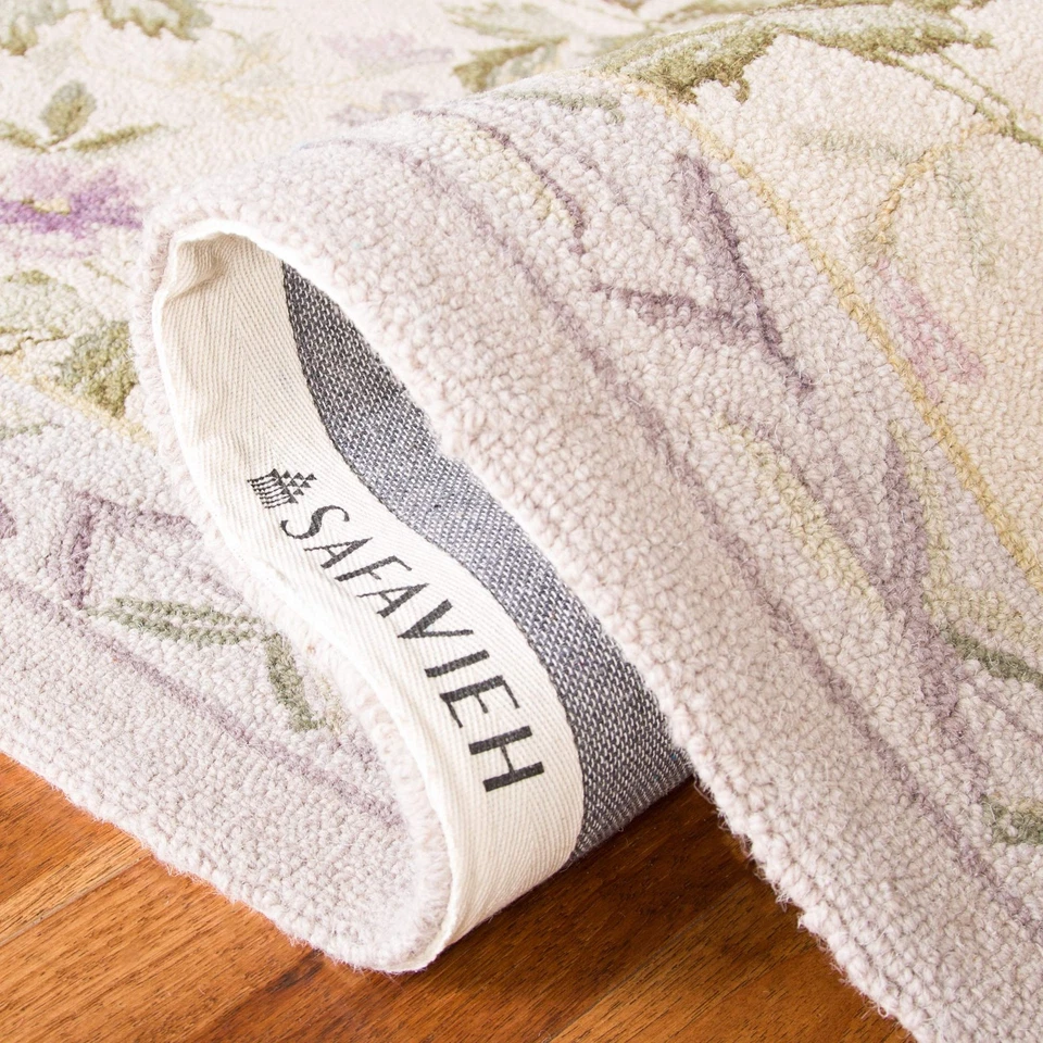 Chelsea Collection Accent Rug - 1'8" x 2'6", Ivory, Hand-Hooked French Countr... - Image 3 of 4