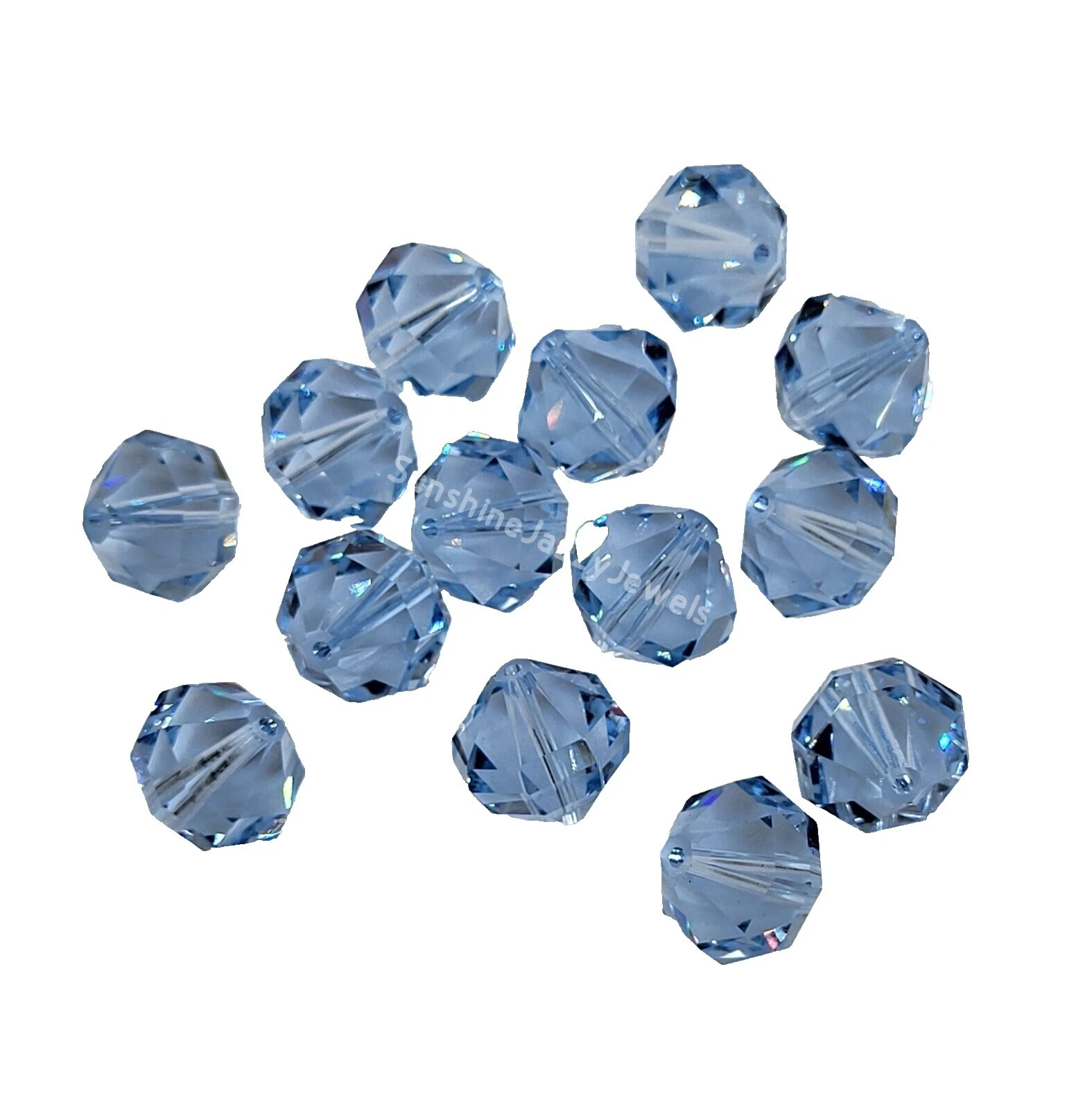Glass Faceted 12 - 12.9 mm Size Jewelry Making Beads