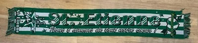 Écharpe ASSE Saint Etienne nous t'aimons... vintage football scarf soccer  - Photo 1/4