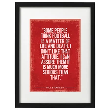Bill Shankly quote Liverpool art print / poster