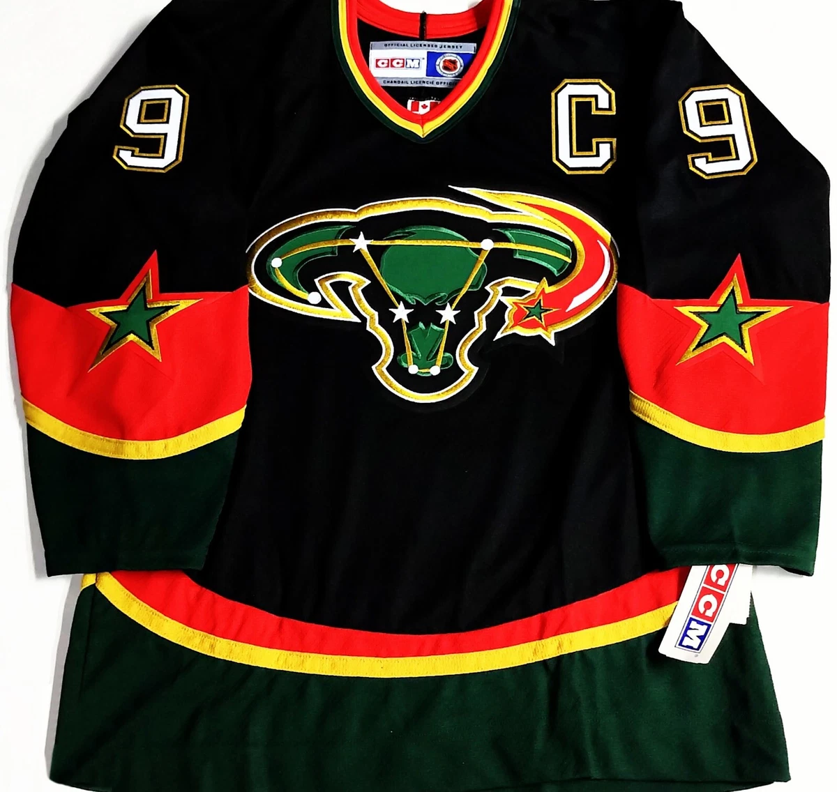 VINTAGE-NWT-MEDIUM DALLAS STARS 3rd MOOTERUS CCM NHL LICENSED HOCKEY JERSEY