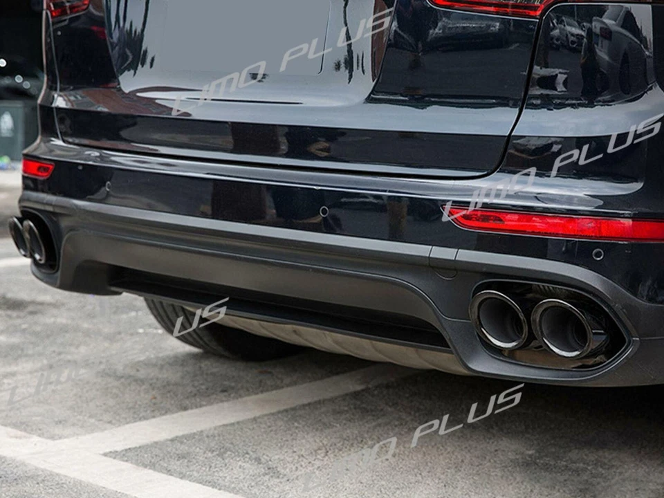Black GTS Style Exhaust Tips For Porsche Cayenne 958 V6 V8 2015-2018 - Image 3 of 4
