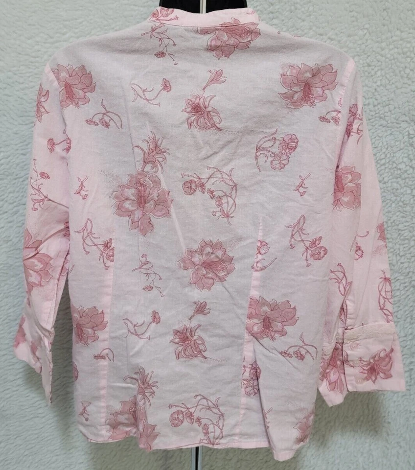 Relativity Womens Shirt Top Blouse Size S Small Pink Floral - Image 4 of 4