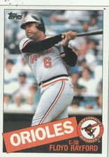 FREE SHIPPING-MINT-1985 Topps #341 Floyd Rayford Orioles PLUS BONUS CARDS