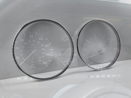 For BMW 6 E24 1975-1989 Polished Aluminum Trim Rings for Instrument Cluster 2pcs - Picture 3 of 8