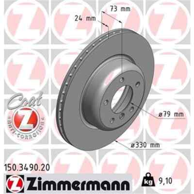 2x ZIMMERMANN Bremsscheibe 150.3490.20