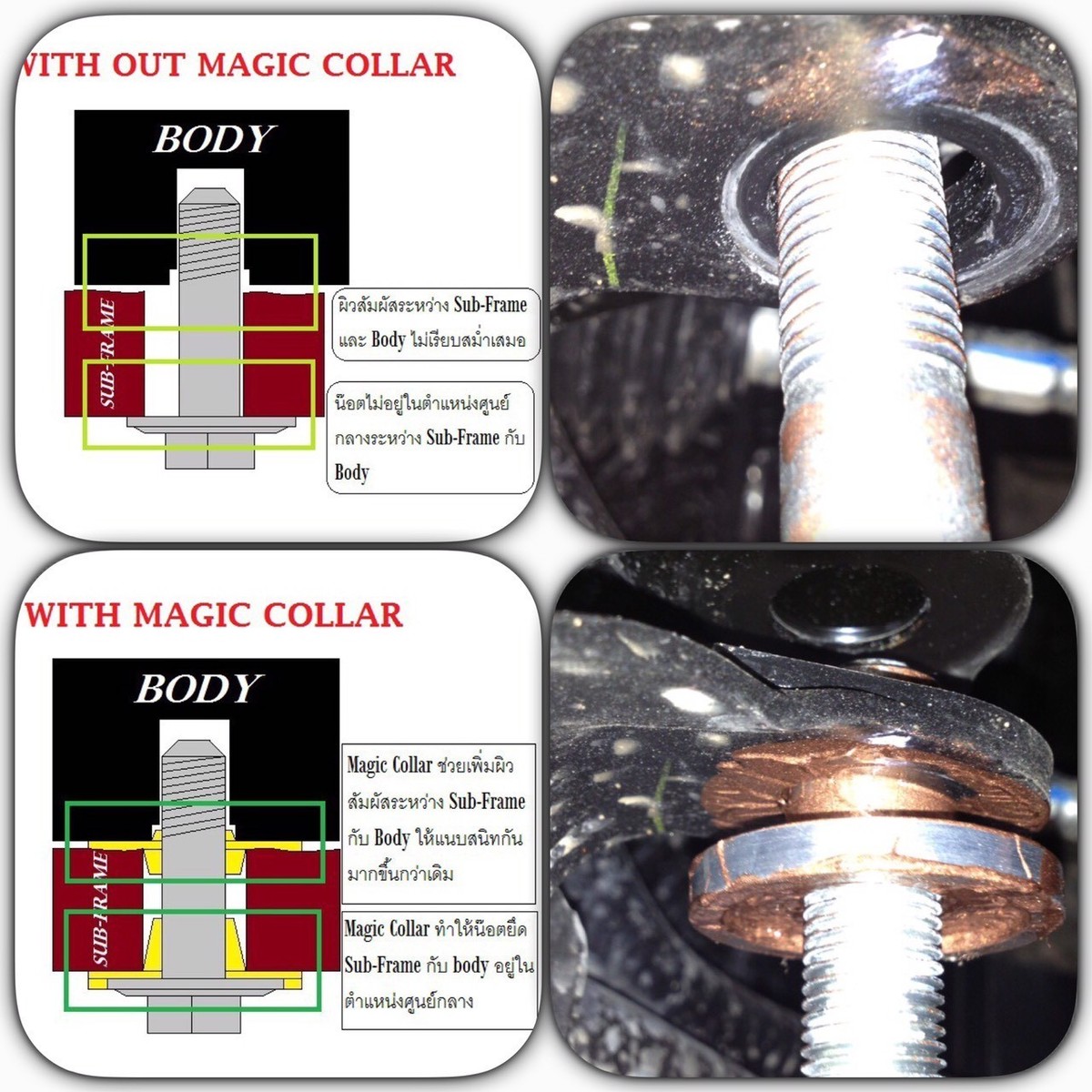 MG MAXUS 7 MAGIC COLLAR KIT FRONT&REAR Sub-Frame Rigid