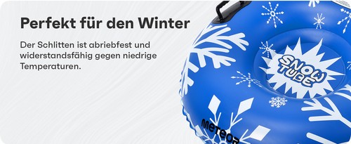 Aufblasbare Schlitten Schneerutscher SnowTube 120x110x23CM Rodel Rutschreifen ❄ - Bild 10 von 14