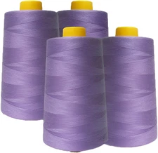 4Pack of 6000 Yard Spools Sewing Thread All Purpose Spun Polyester Overlock Cone