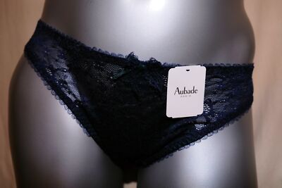 AUBADE edler Italiener Slip COURBES DIVINES OA27 Spitze soprano blau NEU