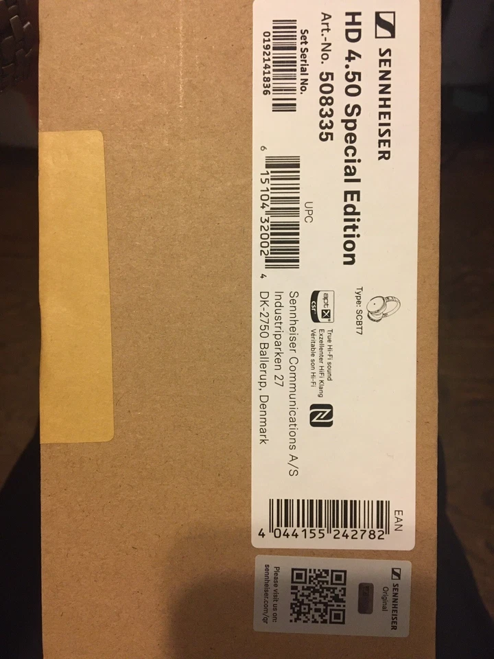 Sennheiser HD 4.50 SE Wireless Noise Cancelling Headphones Matte Black NIB - Image 2 of 2