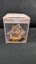 Beautiful Ceramic Cottage House Candle Tea Light Holder Vintage By ArtMark #F2