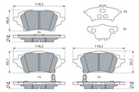 Bosch BremsbeläGe Bremsbelegsatz Hinten FüR Toyota C-HR Corolla SchräGheck
