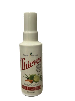 thieves/ young living fruit & veggie spray 2 fl.oz new