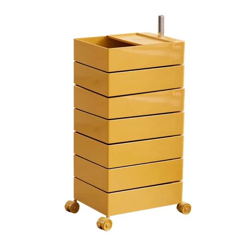 7 Drawers 360° Movable Rotating Storage Side End Coffee Table Sofa Cabinet Wheel - Picture 7 of 13