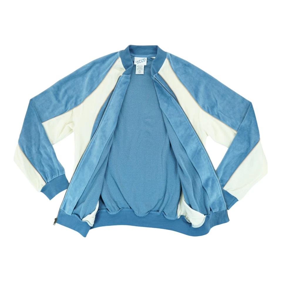 Suéter Vintage Irvine Park Cremallera Completa - Azul y Blanco - Para Hombre Talla Mediana Foto 3 de 4