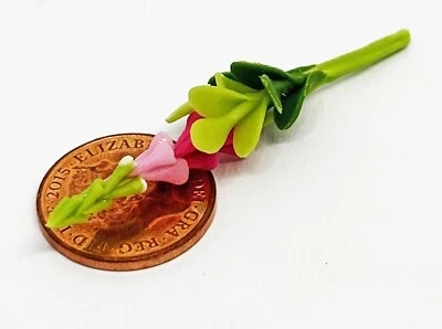 Puppenhaus Lila Foxglove Einzelne Blumen 1:12 Maßstab Miniatur Garten Tumdee