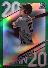2020 BOWMAN CHROME DRAFT - GREEN REFRACTOR - 20 IN 20 - PATRICK BAILEY /99