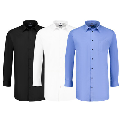 Langarm Hemd Herren mit Kentkragen Businesshemd von ADAMO in Übergrößen 2XL-14XL