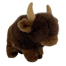 Dakin Brown Buffalo Bison 10" Plush Vintage 1984 Stuffed Animal Rare