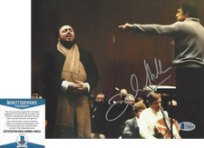 CONDUCTOR ZUBIN MEHTA SIGNED 8x10 PHOTO 5 THREE TENORS PAVAROTTI BECKETT COA BAS