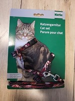 Katzengarnitur,Geschirr& Leine,Bunt,Freilauf Set,Karlie,Katze,Rot,Neu, 🐈‍⬛🐈