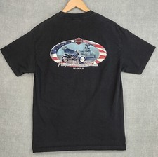Vintage Y2K Harley Davidson Shirt Men Large Black Pearl Harbor Crew Made in USA