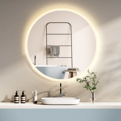 HOKO LED Badspiegel Rund 60 80 cm Anti-Beschlag Wandspiegel mit Memory-Funktion