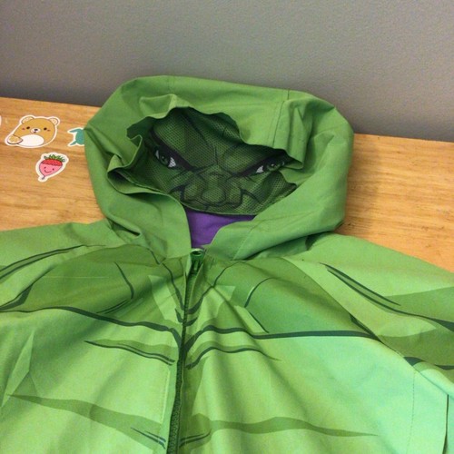 Adorable Disney Store Marvel Packable Hooded Rain Jacket 9/10 - Picture 3 of 3