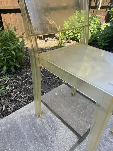 Sedia da pranzo "Ghost" gialla trasparente di Philippe Stark Kartell - sedia La Marie - Foto 9 di 9