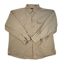 Guide Gear Heavy Cotton Mens 2XL Long Sleeve Button Shooters Shirt Field Tested