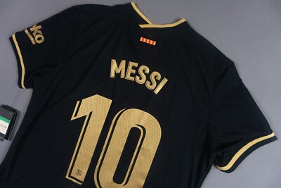 FC Barcelona 2020/2021 Leo Messi Black Away XL Vapor Jersey Kit