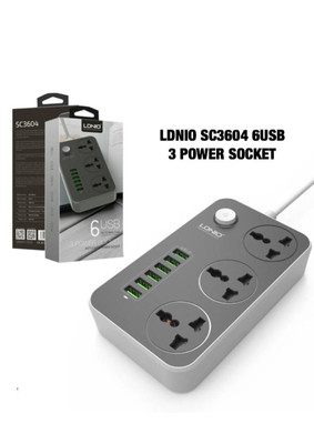 Power Strip 3 Universal Socket with 6 USB Output (3.4A/2m)