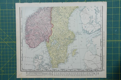 Lote Mapa Atlas Mundial Rand McNally Original Dinamarca De Colección 1895 - Imagen 2 de 6