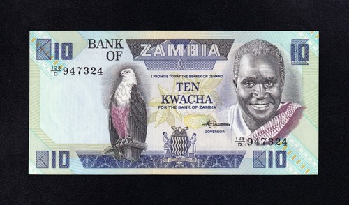 F.C. ZAMBIA , 10 KWACHA 1980-88 , S/C- ( AUNC ) , P.26e . - Imagen 1 de 2