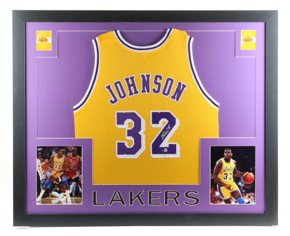 Framed magic johnson jersey hotsell