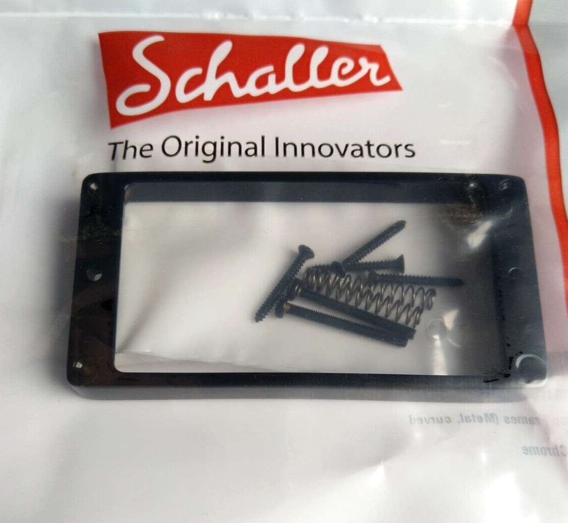 Schaller Humbucker Frame Pickup Ring One Hole 11.5 mm (Curved) BlackChrome