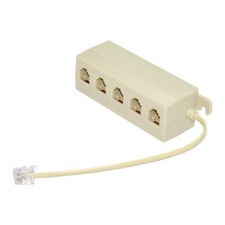 ChenyangFive Way Outlet 6P4C RJ11 RJ12 Telephone Phone Modular Jack Splitter