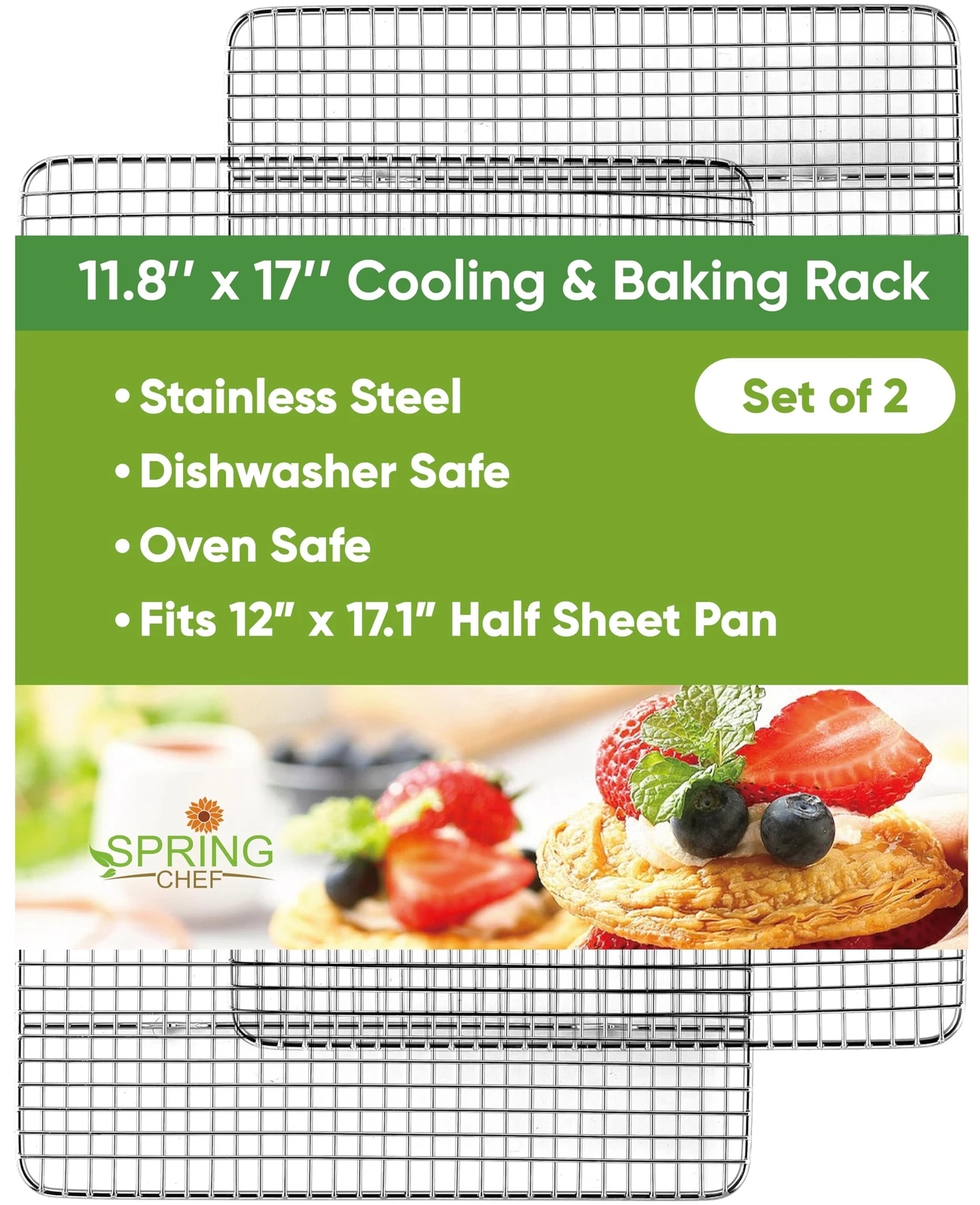 Cooling Rack & Baking Rack - 100% Stainless Steel Cookie Cooling Racks Wire R...
Opens in a new wind