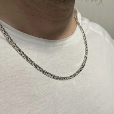 NKlaus 60cm Catena A Sfere 3mm 925 Collana In Argento Sterling Collana In Argento 4261 - Foto 2