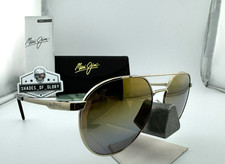 MAUI JIM WATERFRONT MJ 830-16 GOLD TO SILVER DUAL MIRROR POLARIZED SUNGLASSES